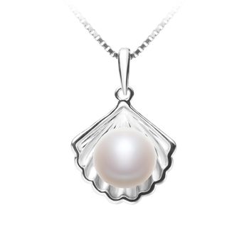 7-8mm AA Quality Freshwater Cultured Pearl Pendant in Shell White 7-8mm AA Quality Freshwater Cultured Pearl Pendant in Shell White