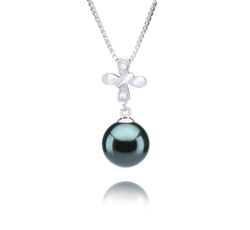 9-10mm AAA Quality Tahitian Cultured Pearl Pendant in Taylor Black 9-10mm AAA Quality Tahitian Cultured Pearl Pendant in Taylor Black