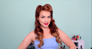 HAIR DIY: 1940's/50's Pinup Hair and Makeup Tutorial by Kayley Melissa (@letsmakeitup1)