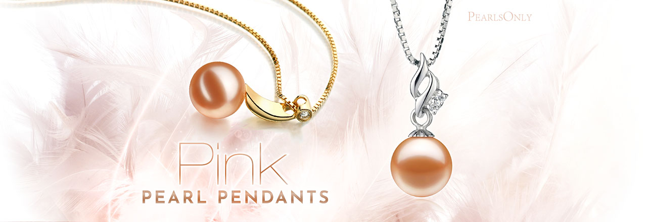 PearlsOnly Pink Pearl Pendants